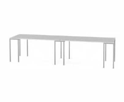 Sitztisch "New York Steel" 320x80x75 weiße Platte